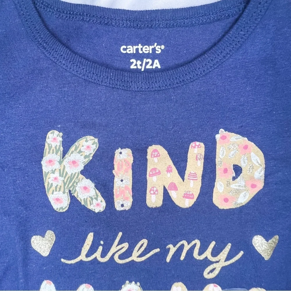 Carter’s Toddler Girls ‘Kind Like My Mama’ Peplum Jersey Top, 2T
